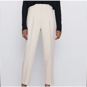 Elegant Cream Women's Pants Zara